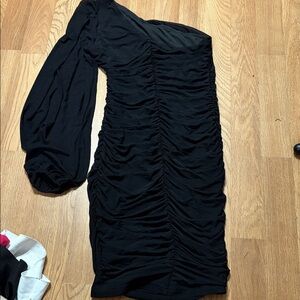 Chic One-Shoulder Black Dress